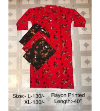 Rayon Fashion Printed Kurti